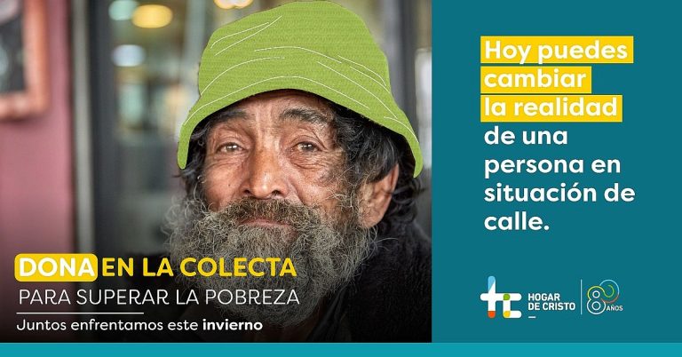 Hogar de Cristo invita a ser parte de su Colecta Digital: ¡Para que nadie muera de frío en calle!