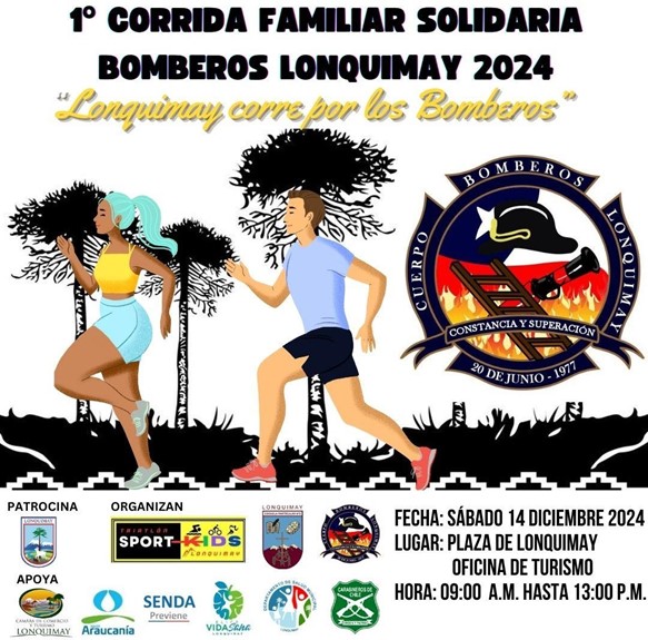 Lonquimay: Preparan corrida familiar solidaria en apoyo a los Bomberos