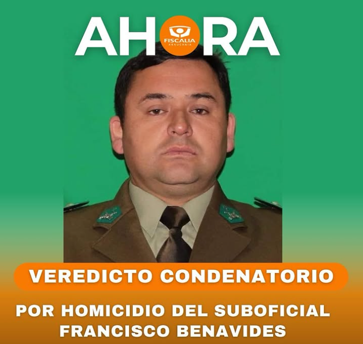 Veredicto condenatorio en el caso del suboficial Francisco Benavides
