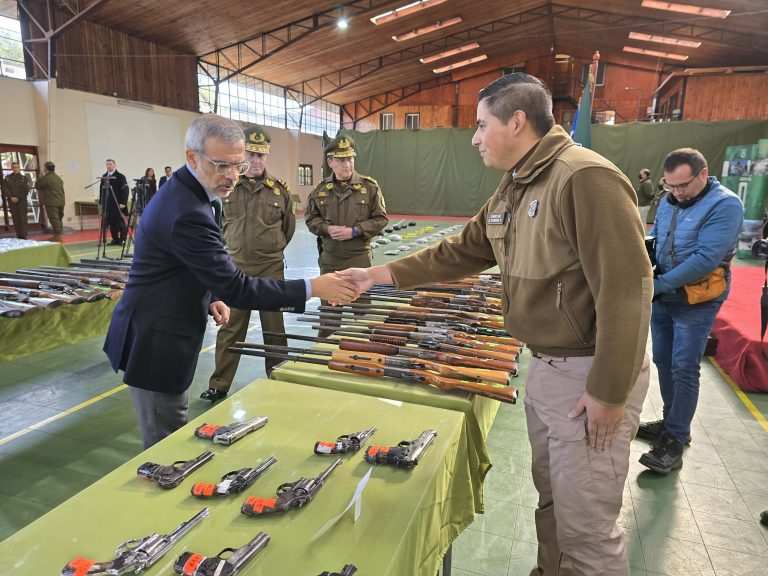 Notorio aumento de incautación de armas en La Araucanía