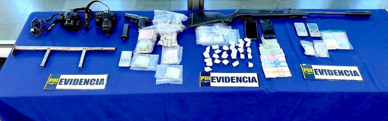 Lonquimay: PDI detiene a cuatro sujetos por microtráfico de drogas