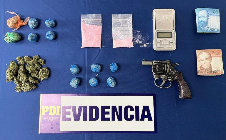 Traiguén: PDI detiene a dos sujetos por microtráfico de drogas
