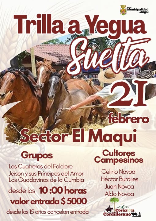 Invitan a la 4ª Versión de la Trilla a Yegua suelta en Nahuelbuta