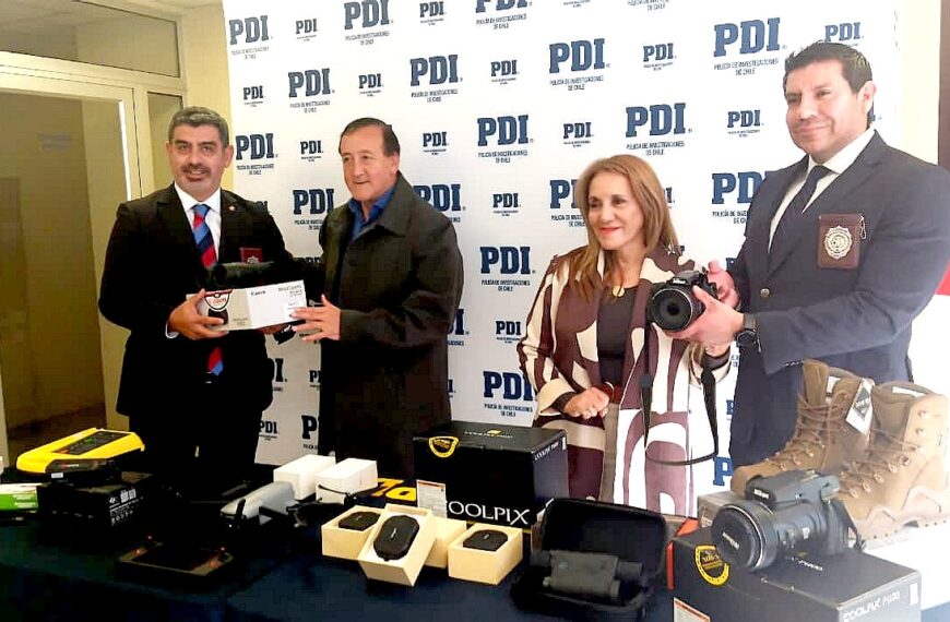 PDI Angol recibe equipamiento de última generación de parte del municipio y el Gobierno Regional