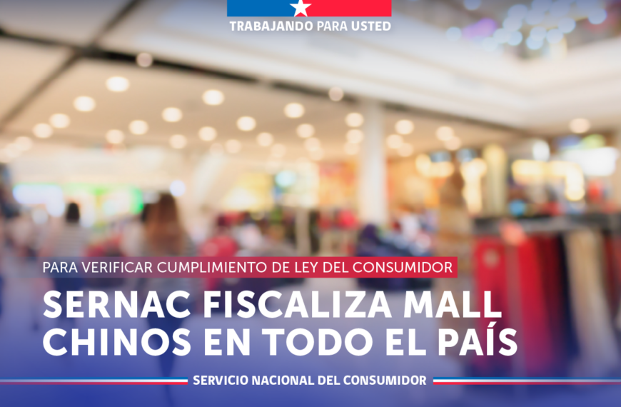 SERNAC INICIA FISCALIZACIÓN A MALL CHINOS EN TODO EL PAÍS PARA VERIFICAR CUMPLIMIENTO DE LEY DEL CONSUMIDOR