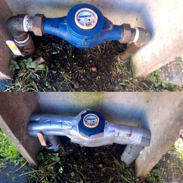 Personal de Aguas Araucanía instala protección en medidores de jardines y salas cuna de Integra