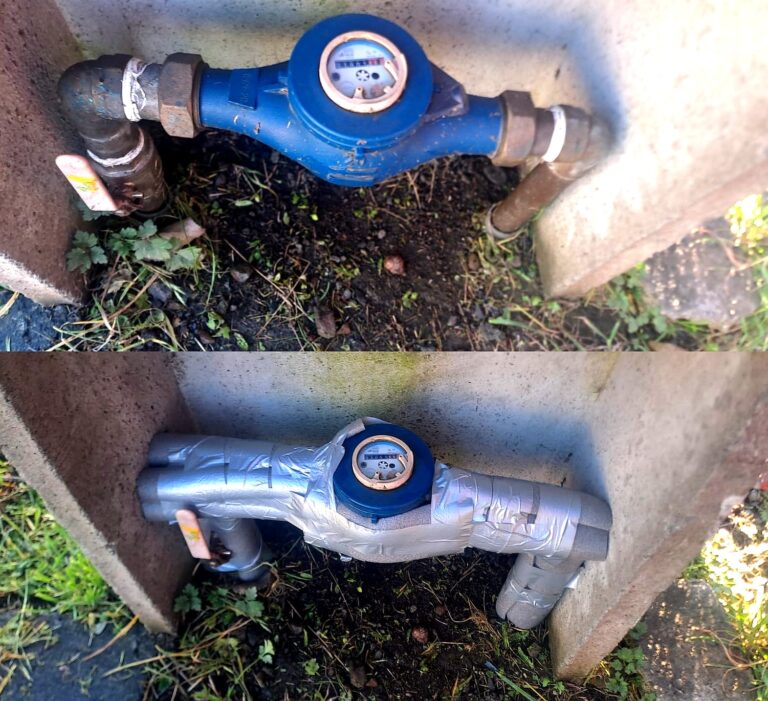 Personal de Aguas Araucanía instala protección en medidores de jardines y salas cuna de Integra