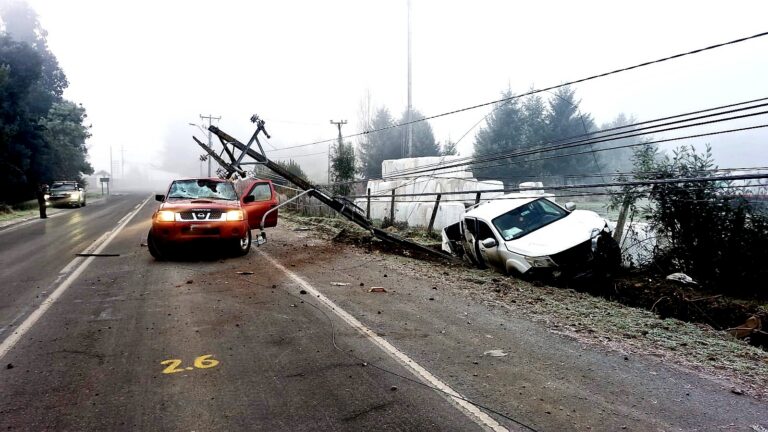 Frontel refuerza llamado a la prevención ante reiterados accidentes vehiculares contra postes en La Araucanía.