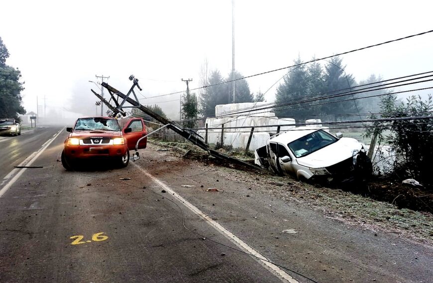 Frontel refuerza llamado a la prevención ante reiterados accidentes vehiculares contra postes en La Araucanía.