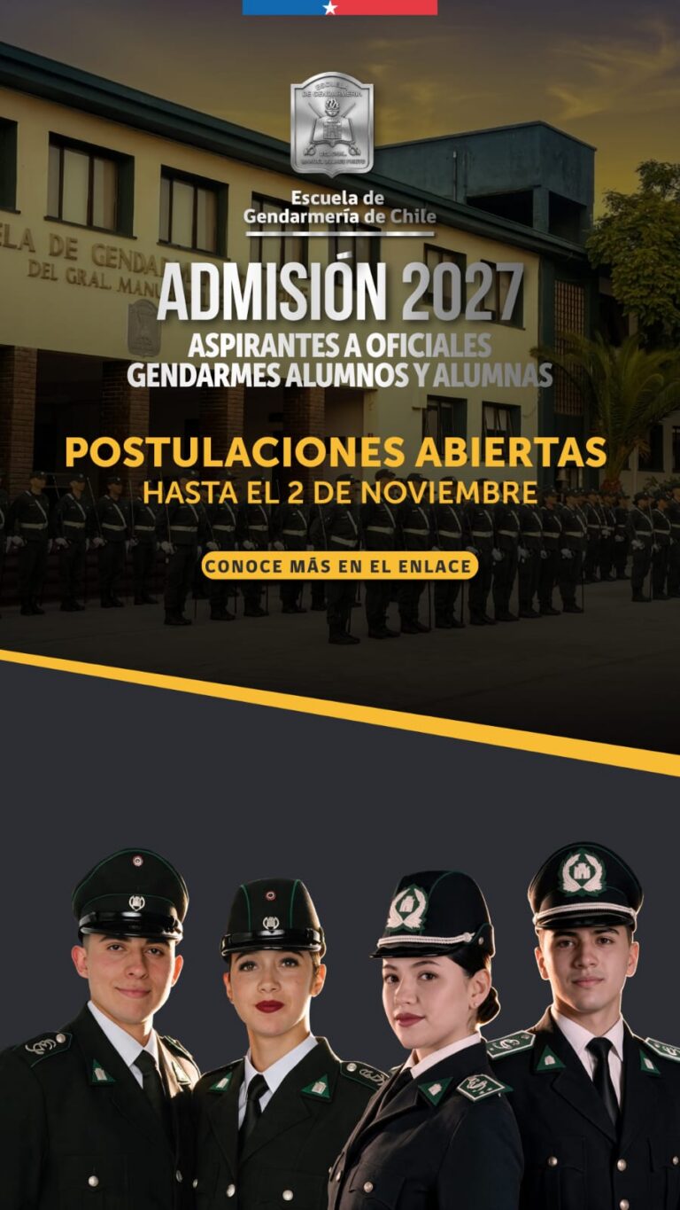 GENDARMERÍA DE CHILE INICIA PROCESO DE ADMISIÓN 2027 EN LA ARAUCANÍA